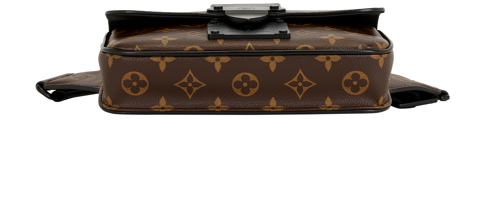 S Lock Sling Bag, &pound;1,300, Handbags, Brown, Canvas, Top view